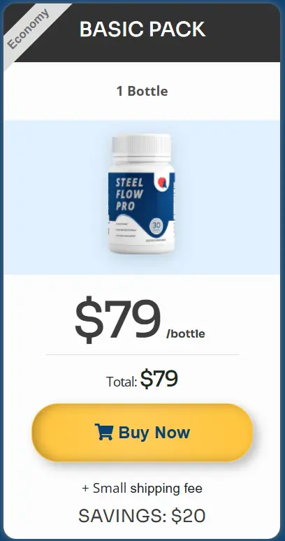 Steel Flow Pro 1 bottle package pricing – click to order